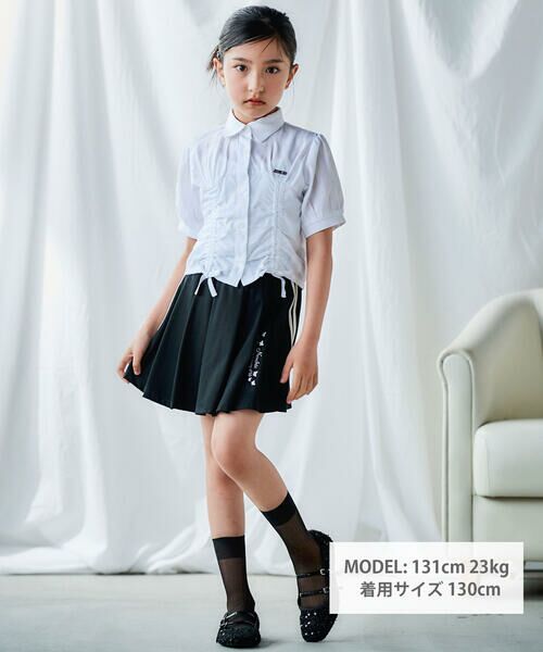 nexchic / ネクシック その他パンツ | 【接触冷感】ライン入りプリーツポンチスカパン(110~150cm) | 詳細14