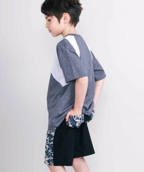 nexchic / ネクシック ショート・ハーフ・半端丈パンツ | 【速乾/接触冷感】スーパーストレッチ迷彩柄切り替え5分丈パンツ(110~150cm) | 詳細2