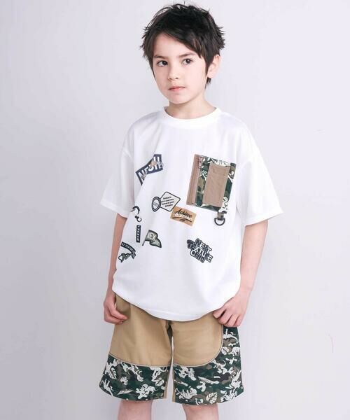 nexchic / ネクシック ショート・ハーフ・半端丈パンツ | 【速乾/接触冷感】スーパーストレッチ迷彩柄切り替え5分丈パンツ(110~150cm) | 詳細13