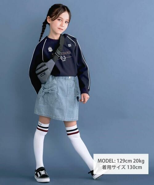 nexchic / ネクシック ミニ・ひざ丈スカート | ビッグリボンデニムスカート(110~150cm) | 詳細4