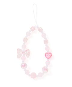 nexchic / ネクシック その他雑貨 | リボン ハート クマ 花モチーフ付きビーズストラップ