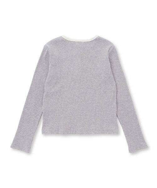 nexchic / ネクシック Tシャツ | 細テレコフロントボタンロングTシャツ(110~150cm) | 詳細11