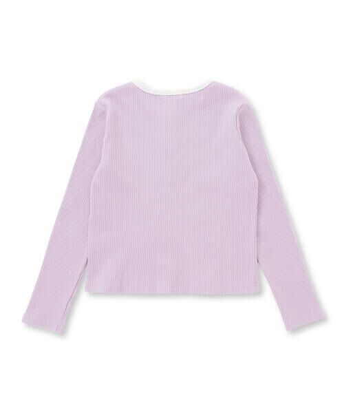 nexchic / ネクシック Tシャツ | 細テレコフロントボタンロングTシャツ(110~150cm) | 詳細12