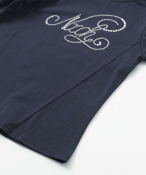 nexchic / ネクシック Tシャツ | ラインストーン切り替え天竺長袖Tシャツ(110~150cm) | 詳細9
