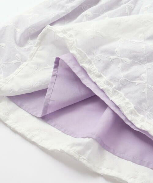 nexchic / ネクシック Tシャツ | レースビスチェドッキング天竺長袖Tシャツ(110~150cm) | 詳細10