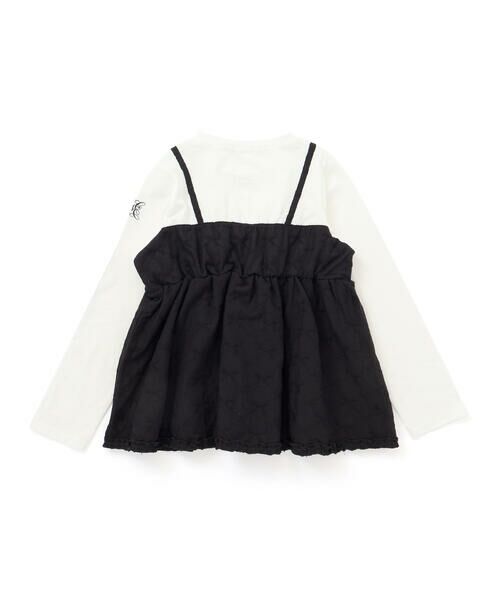 nexchic / ネクシック Tシャツ | レースビスチェドッキング天竺長袖Tシャツ(110~150cm) | 詳細12