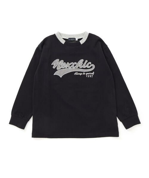 nexchic / ネクシック Tシャツ | ロゴバッチ天竺長袖Tシャツ(110~150cm) | 詳細4