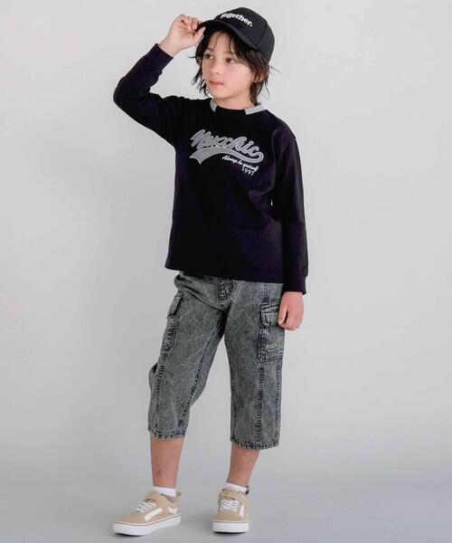 nexchic / ネクシック Tシャツ | ロゴバッチ天竺長袖Tシャツ(110~150cm) | 詳細2