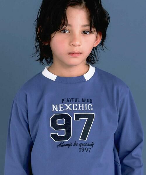 nexchic / ネクシック Tシャツ | ロゴバッチ天竺長袖Tシャツ(110~150cm) | 詳細7