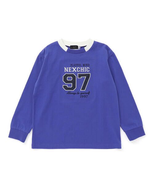 nexchic / ネクシック Tシャツ | ロゴバッチ天竺長袖Tシャツ(110~150cm) | 詳細9