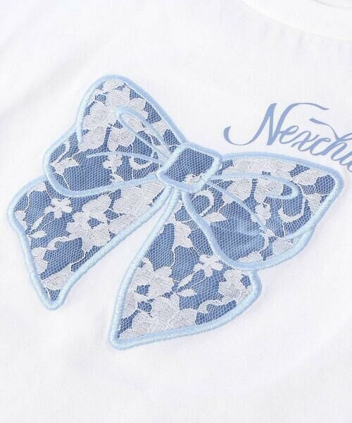 nexchic / ネクシック Tシャツ | アシメトリーBIGリボンプリント天竺半袖Tシャツ(110~150cm) | 詳細6