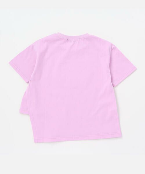nexchic / ネクシック Tシャツ | アシメトリーBIGリボンプリント天竺半袖Tシャツ(110~150cm) | 詳細12