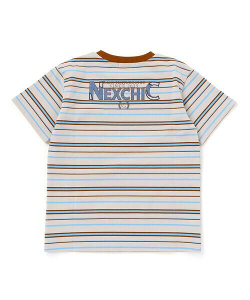 nexchic / ネクシック Tシャツ | デニムポケットマルチボーダー天竺半袖Tシャツ(110~150cm) | 詳細8