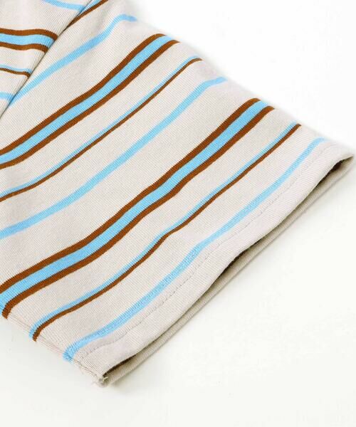 nexchic / ネクシック Tシャツ | デニムポケットマルチボーダー天竺半袖Tシャツ(110~150cm) | 詳細10