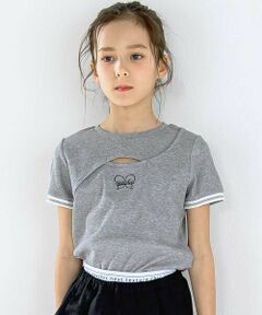 nexchic / ネクシック Tシャツ | ワンポイント刺しゅうテレコ半袖Tシャツ(110~150cm)