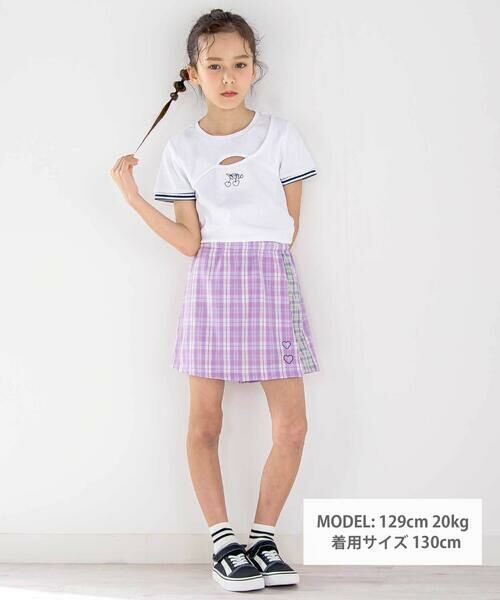 nexchic / ネクシック Tシャツ | ワンポイント刺しゅうテレコ半袖Tシャツ(110~150cm) | 詳細1