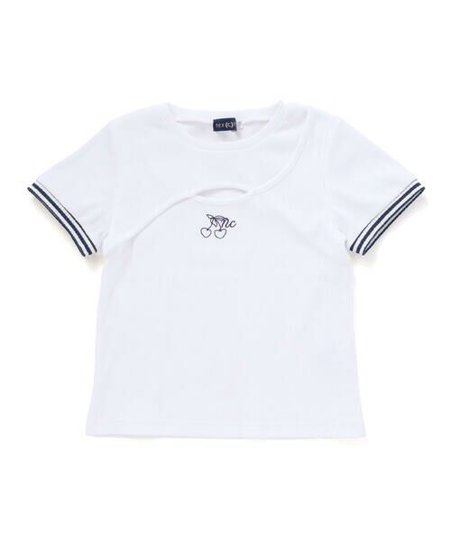 nexchic / ネクシック Tシャツ | ワンポイント刺しゅうテレコ半袖Tシャツ(110~150cm) | 詳細4