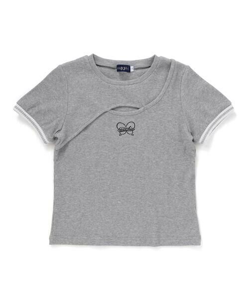 nexchic / ネクシック Tシャツ | ワンポイント刺しゅうテレコ半袖Tシャツ(110~150cm) | 詳細16