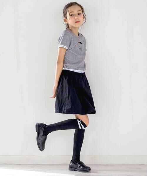 nexchic / ネクシック Tシャツ | ワンポイント刺しゅうテレコ半袖Tシャツ(110~150cm) | 詳細15