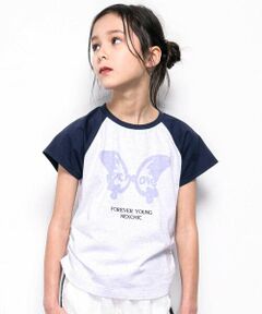 nexchic / ネクシック Tシャツ | サイドシャーリングラグラン天竺半袖Tシャツ(110~150cm)