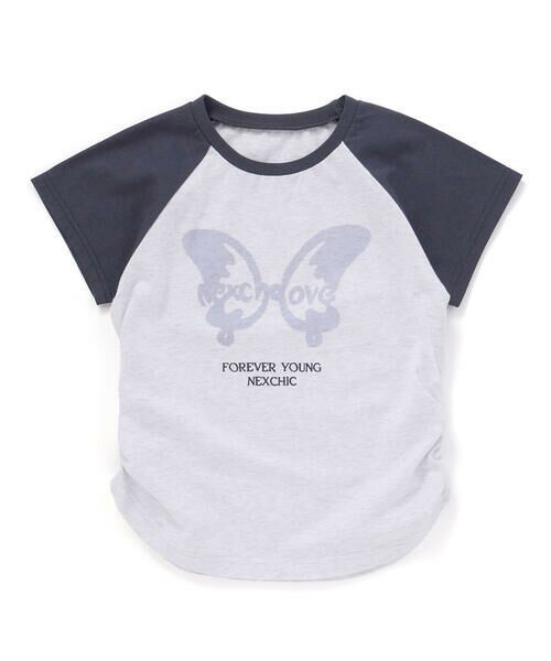 nexchic / ネクシック Tシャツ | サイドシャーリングラグラン天竺半袖Tシャツ(110~150cm) | 詳細4