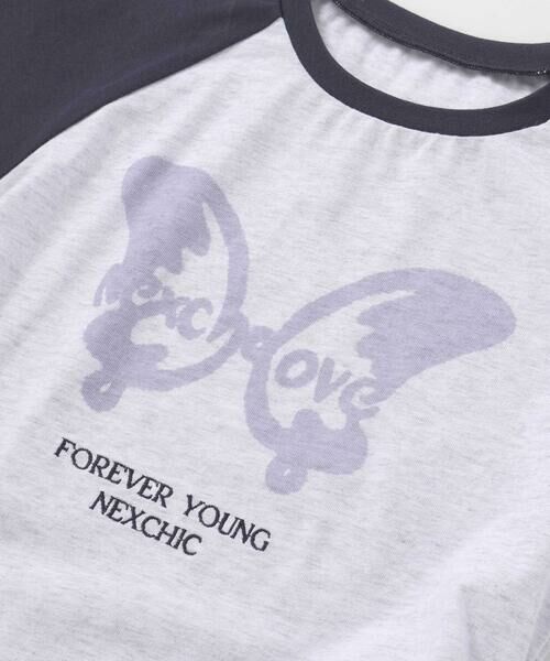nexchic / ネクシック Tシャツ | サイドシャーリングラグラン天竺半袖Tシャツ(110~150cm) | 詳細7