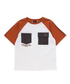 nexchic / ネクシック Tシャツ | ラインスリーブラグラン天竺Tシャツ(110~150cm)