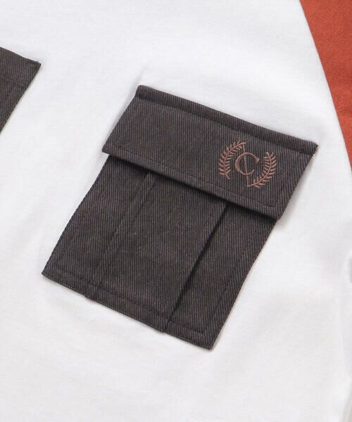 nexchic / ネクシック Tシャツ | ラインスリーブラグラン天竺Tシャツ(110~150cm) | 詳細5