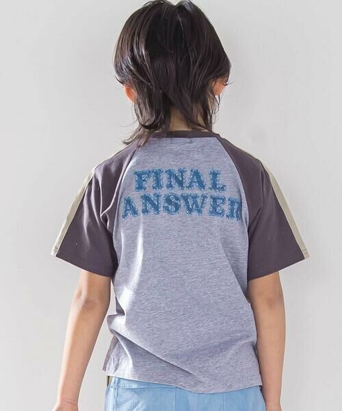 nexchic / ネクシック Tシャツ | ラインスリーブラグラン天竺Tシャツ(110~150cm) | 詳細12