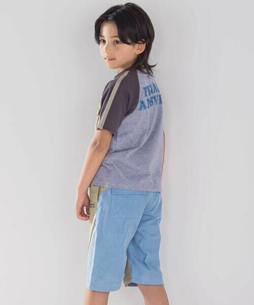 nexchic / ネクシック Tシャツ | ラインスリーブラグラン天竺Tシャツ(110~150cm) | 詳細13