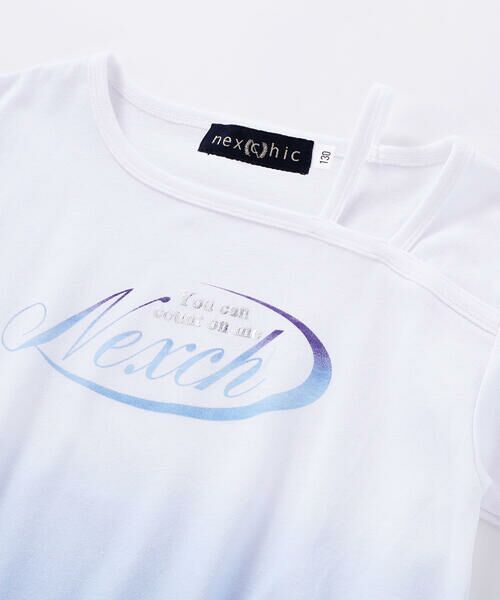 nexchic / ネクシック Tシャツ | 【接触冷感】ワンショルダーグラデーション天竺半袖Tシャツ(110~150cm) | 詳細5