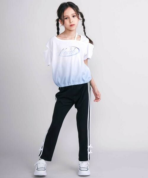 nexchic / ネクシック Tシャツ | 【接触冷感】ワンショルダーグラデーション天竺半袖Tシャツ(110~150cm) | 詳細1