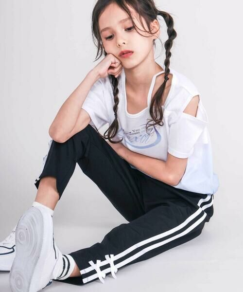 nexchic / ネクシック Tシャツ | 【接触冷感】ワンショルダーグラデーション天竺半袖Tシャツ(110~150cm) | 詳細2