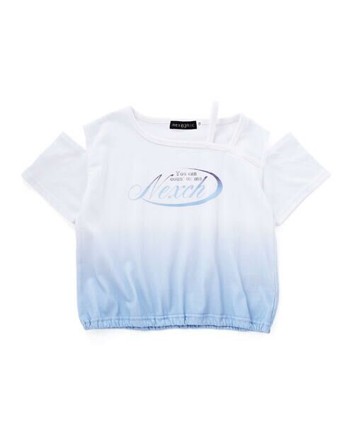 nexchic / ネクシック Tシャツ | 【接触冷感】ワンショルダーグラデーション天竺半袖Tシャツ(110~150cm) | 詳細3
