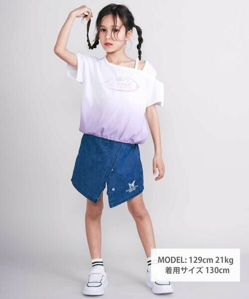 nexchic / ネクシック Tシャツ | 【接触冷感】ワンショルダーグラデーション天竺半袖Tシャツ(110~150cm) | 詳細11