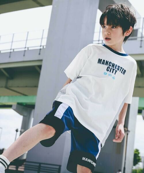 nexchic / ネクシック Tシャツ | 【Manchester City(マンチェスターシティ)コレクション】天竺バックロゴ半袖Tシャツ(110~150cm) | 詳細1