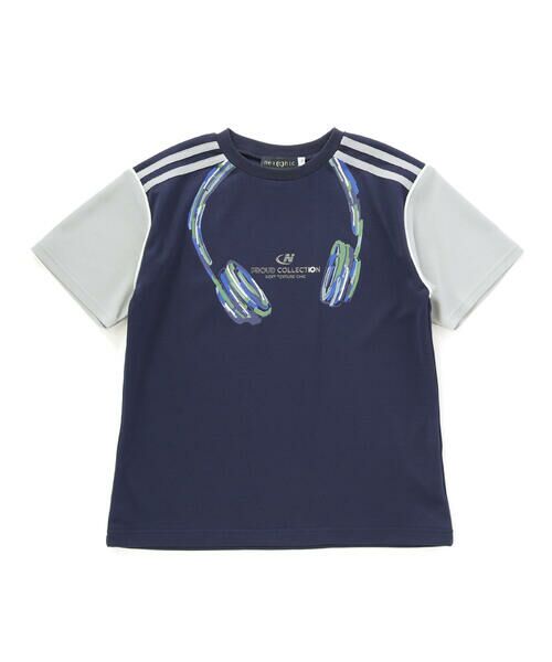 nexchic / ネクシック Tシャツ | 【接触冷感】ヘッドフォンプリントドライメッシュ半袖Tシャツ(110~150cm) | 詳細8