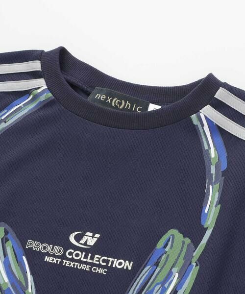 nexchic / ネクシック Tシャツ | 【接触冷感】ヘッドフォンプリントドライメッシュ半袖Tシャツ(110~150cm) | 詳細10