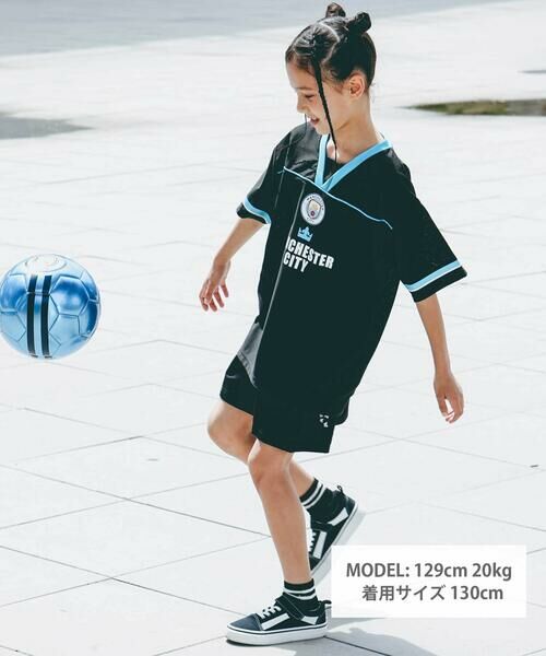 nexchic / ネクシック Tシャツ | 【Manchester City(マンチェスターシティ)コレクション】Vネックメッシュ半袖Tシャツ(110~150cm) | 詳細1