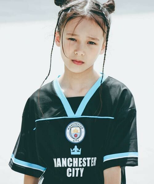 nexchic / ネクシック Tシャツ | 【Manchester City(マンチェスターシティ)コレクション】Vネックメッシュ半袖Tシャツ(110~150cm) | 詳細3