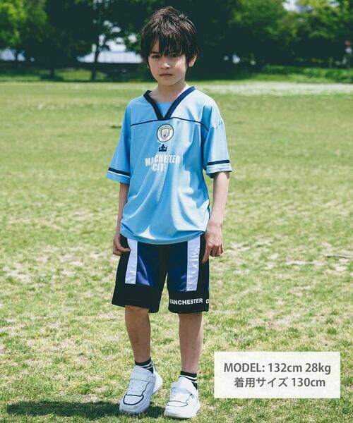 nexchic / ネクシック Tシャツ | 【Manchester City(マンチェスターシティ)コレクション】Vネックメッシュ半袖Tシャツ(110~150cm) | 詳細11