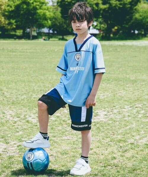 nexchic / ネクシック Tシャツ | 【Manchester City(マンチェスターシティ)コレクション】Vネックメッシュ半袖Tシャツ(110~150cm) | 詳細12