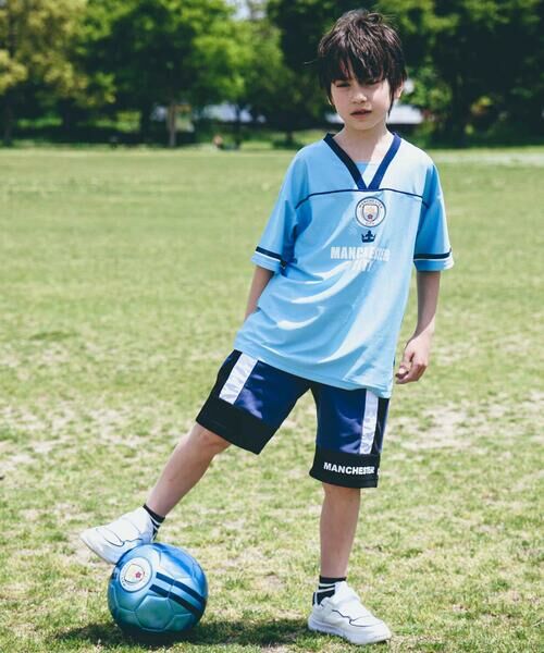 nexchic / ネクシック Tシャツ | 【Manchester City(マンチェスターシティ)コレクション】Vネックメッシュ半袖Tシャツ(110~150cm) | 詳細13