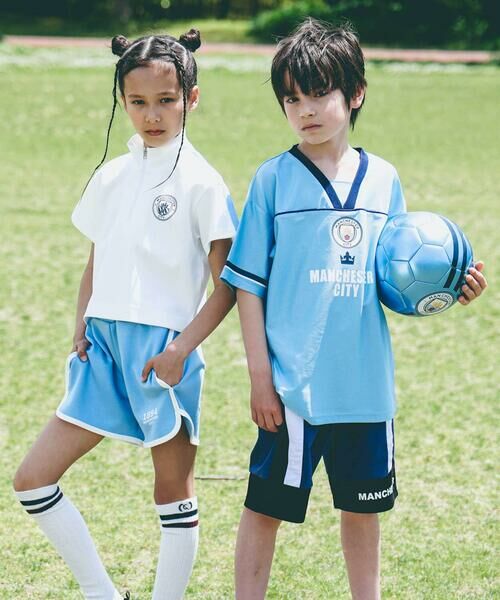 nexchic / ネクシック Tシャツ | 【Manchester City(マンチェスターシティ)コレクション】Vネックメッシュ半袖Tシャツ(110~150cm) | 詳細14