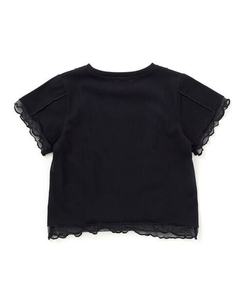 nexchic / ネクシック Tシャツ | 【速乾/接触冷感】チュールフリル付き半袖Tシャツ(110~150cm) | 詳細3