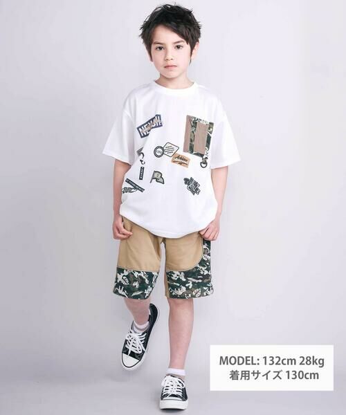 nexchic / ネクシック Tシャツ | 【速乾/接触冷感】ワッペン風プリントメッシュ半袖Tシャツ(110~150cm) | 詳細1