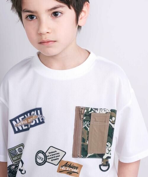 nexchic / ネクシック Tシャツ | 【速乾/接触冷感】ワッペン風プリントメッシュ半袖Tシャツ(110~150cm) | 詳細3