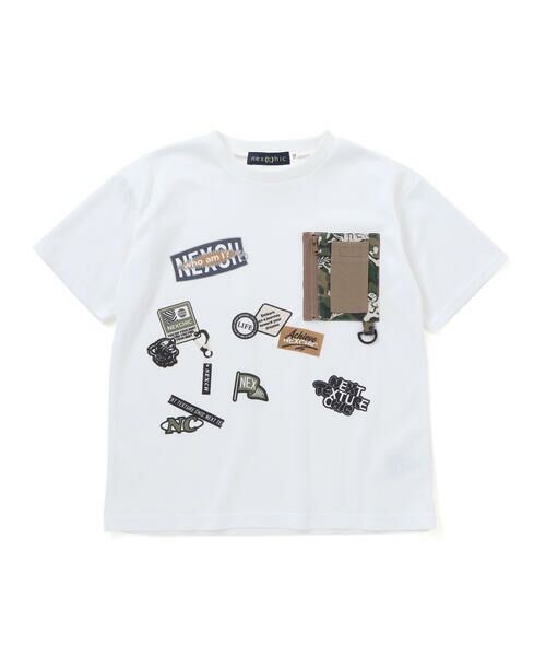 nexchic / ネクシック Tシャツ | 【速乾/接触冷感】ワッペン風プリントメッシュ半袖Tシャツ(110~150cm) | 詳細4