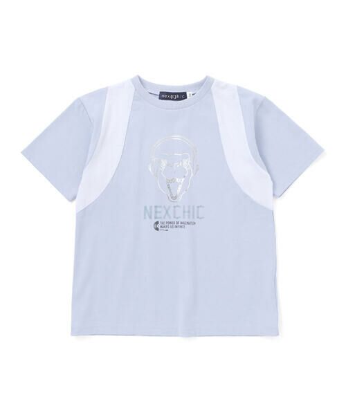 nexchic / ネクシック Tシャツ | 【接触冷感】恐竜プリント切り替え天竺半袖Tシャツ(110~150cm) | 詳細5