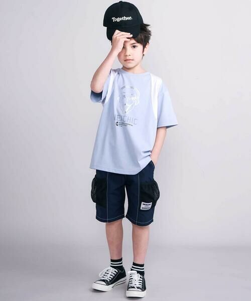 nexchic / ネクシック Tシャツ | 【接触冷感】恐竜プリント切り替え天竺半袖Tシャツ(110~150cm) | 詳細2